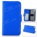 Stylish Protective Flip-Open PU Leather Case w/ Card Holder for Ipod Touch 5 - Blue Stylish Protective Flip-Open PU Leather Case w/ Card Holder for Ipod Touch 5 - Blue
