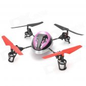 WLtoys 2.4G UFO 4-CH Remote Control Airplane - Purple + Black + Silver + Red (AA Battery)