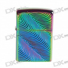 Glossy Oil Lighter with Protective Steel Case