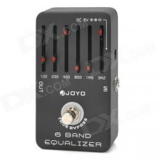 JOYO JF-11 True Bypass Design 6-Band EQ Graphic Equalizer Guitar Effect Pedal - Black + Silver JOYO JF-11 True Bypass Design 6-Band EQ Graphic Equalizer Guitar Effect Pedal - Black + Silver