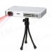 MOV298D LED Projector w/ Internal 8GB Memory / TF Slot / HDMI / AV / VGA / TV - White + Silver