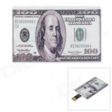 MJ100 Stylish US 100 Dollar Pattern Card Style USB 2.0 Flash Drive - White + Grey (4GB) MJ100 Stylish US 100 Dollar Pattern Card Style USB 2.0 Flash Drive - White + Grey (4GB)