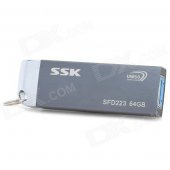 SSK SFD223 High Speed USB 3.0 Flash Drive - Grey + Silver (64GB)