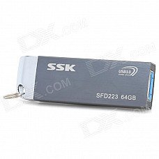 SSK SFD223 High Speed USB 3.0 Flash Drive - Grey + Silver (64GB) SSK SFD223 High Speed USB 3.0 Flash Drive - Grey + Silver (64GB)