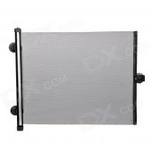 Car Retractable Windshield Sun Heat Shield w/ Suction Cups - Black (46 x 36cm / 2 PCS)