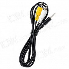 3.5mm Male to RCA Male AV Cable for DVR / GPS / TV - Black + Yellow + White (120cm) 3.5mm Male to RCA Male AV Cable for DVR / GPS / TV - Black + Yellow + White (120cm)