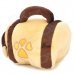 4789 Cute Plush Doghouse Bag Dog Toy - Yellow + Puce 4789 Cute Plush Doghouse Bag Dog Toy - Yellow + Puce