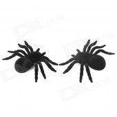 0130 Novelty Lint Verisimilitude Spiders Toy - Black (2 PCS)