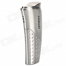 HONEST BCZ147-2 Stainless Steel Cavel Shaped Windproof Butane Lighter - Silver