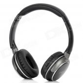 Wireless Bluetooth v2.1 + EDR Stereo Headphones w/ MP3 / PC Voice / USB - Black