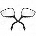 Skeleton Hand Style Motorcycle Rearview Mirror - Black (Pair)