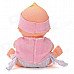 ALEESHA Cute Vinyl Baby Doll w/ Sound Effect - Pink (3 x LR44 )