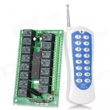 CDKZ-15L15-Channel Wireless Remote Control Switch Receiver and Transmitter - Black + Green CDKZ-15L15-Channel Wireless Remote Control Switch Receiver and Transmitter - Black + Green