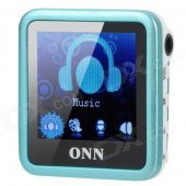 ONN Q6 Mini 1.5" Screen MP3 Player w/ FM / Clip - Blue (4GB)