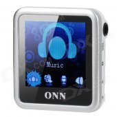 ONN Q6 Mini 1.5" Screen MP3 Player w/ FM / Clip - Silver (4GB)