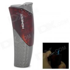 HONSET BCZ147-2 Stainless Steel Windproof Lighter w/ Gift Box - Red