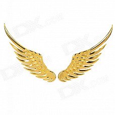 3D Angel Wing Shaped Car Decoration Sticker - Golden (Pair) 3D Angel Wing Shaped Car Decoration Sticker - Golden (Pair)