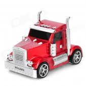 WJ-01 Classic Car Model Style 2.1-Channel Media Player Speaker w/ FM / TF - Red + Silver