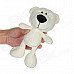 Cute Polar Bear Style Plush Doll Toy w/ Suction Cup - White