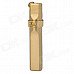 Stylish Stainless Steel Butane Gas Windproof Lighter - Goldenrod