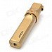 Stylish Stainless Steel Butane Gas Windproof Lighter - Goldenrod