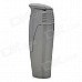 Windproof Stainless Steel Butane Gas Lighter - Silver Grey