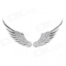 3D Angel's Wings Shaped Stainless Steel Car Decoration Sticker - Silver (2 PCS) 3D Angel's Wings Shaped Stainless Steel Car Decoration Sticker - Silver (2 PCS)