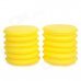Car Washable Wax Sponge Polishing Pad Cleaner - Yellow (12 PCS)