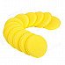 Car Washable Wax Sponge Polishing Pad Cleaner - Yellow (12 PCS)