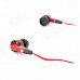 EV-2085SL Stylish Flat Cable Stereo In-Ear Earphones - Black + Red (3.5mm Plug / 130cm)