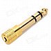 6.35mm Male to 3.5mm Female Audio Jack Adapters - Golden (5 PCS)