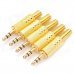 3.5mm Audio Connectors with Spring - Golden (5 PCS) 3.5mm Audio Connectors with Spring - Golden (5 PCS)