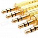 3.5mm Audio Connectors with Spring - Golden (5 PCS) 3.5mm Audio Connectors with Spring - Golden (5 PCS)
