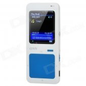 ONN Q7 Ultra-Slim Sporting 1.8" Screen MP4 Player w/ FM - Blue + White (4GB)