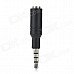 3.5mm 4-Conductor (TRRS) Male to Female Audio Adapter - Black + Silver (5 PCS) 3.5mm 4-Conductor (TRRS) Male to Female Audio Adapter - Black + Silver (5 PCS)