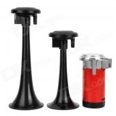 70W Loud Security Alarm Siren Horn Speaker Set - Black