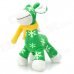 Cute Giraffe Style Short Plush Doll Toy - Green + White + Yellow