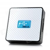 U30CR Super Speed USB 3.0 6-in-1 SD / TF / CF / XD / MS / M2 Card Reader - White + Black + Blue
