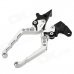 Universal Bike / Motorcycle Aluminum Brake Lever - Black + Silver (2 PCS)