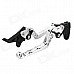 Universal Bike / Motorcycle Aluminum Brake Lever - Black + Silver (2 PCS)