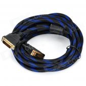 X121103 DVI-D (24+1) Male to Male Digital Cable - Black + Blue (500cm)