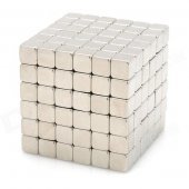 5mm Neodymium Magnet Cube DIY Puzzle Set - Silver (216 PCS)