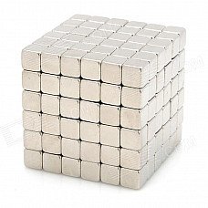 5mm Neodymium Magnet Cube DIY Puzzle Set - Silver (216 PCS)