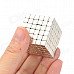 5mm Neodymium Magnet Cube DIY Puzzle Set - Silver (216 PCS)