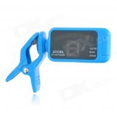 AROMA AT-100 Clip-On Tuner for Guitar / Bass / Violin / Ukulele - Blue + Black (1 x CR2032)