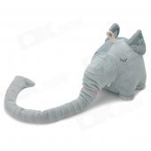 cbx1502 Cute PP Cotton + Plush Long Nose Elephant Toy - Grey