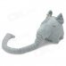 cbx1502 Cute PP Cotton + Plush Long Nose Elephant Toy - Grey