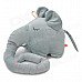 cbx1502 Cute PP Cotton + Plush Long Nose Elephant Toy - Grey