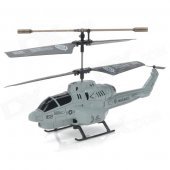Udi U809 Rechargeable 3.5-CH IR Remote Control Projectile R/C Helicopter w/ Gyro - Light Grey