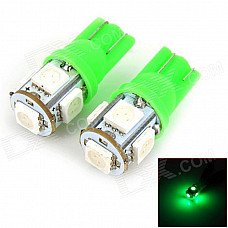 T10 3.5W 65lm 5-5050 SMD Green LED Motorcycle Brake / Turning / Tail Lamp (12V / 2PCS) T10 3.5W 65lm 5-5050 SMD Green LED Motorcycle Brake / Turning / Tail Lamp (12V / 2PCS)
